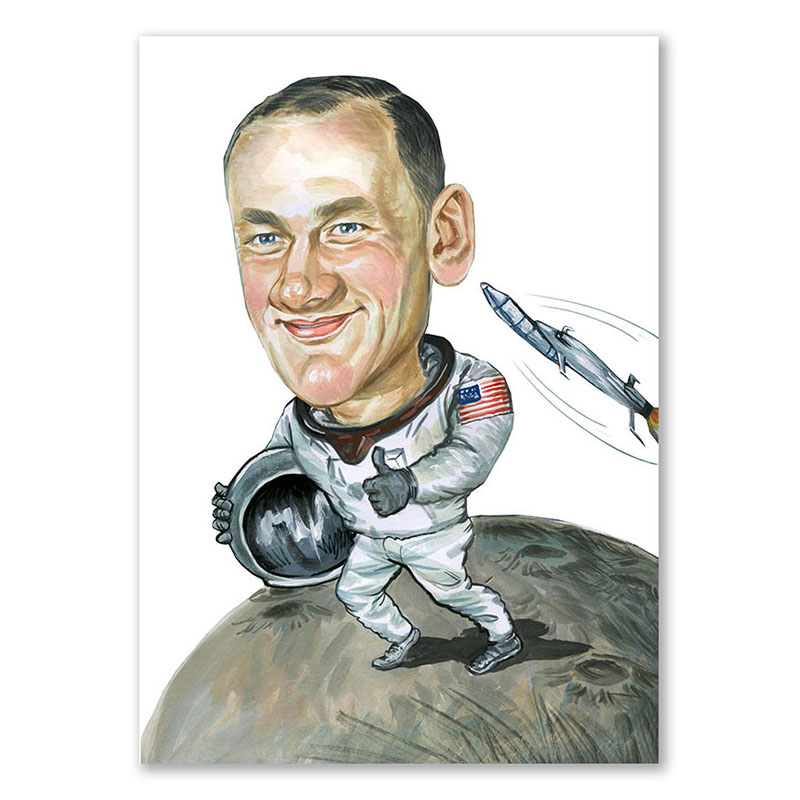Bild von   erstellung karikatur astronautjpg | Individuelle 🎁 persönliche 🎁 personalisierte Geschenke bedruckt ▪ bestickt ▪ graviert
