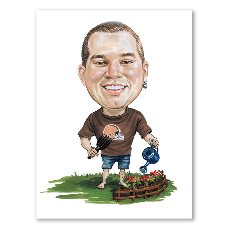 Bild von   erstellung karikatur gartenarbjpg | Individuelle 🎁 persönliche 🎁 personalisierte Geschenke bedruckt ▪ bestickt ▪ graviert