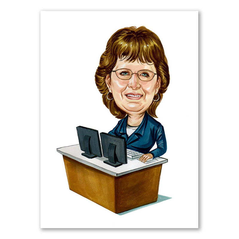 Bild von   erstellung karikatur frau mitjpg | Individuelle 🎁 persönliche 🎁 personalisierte Geschenke bedruckt ▪ bestickt ▪ graviert