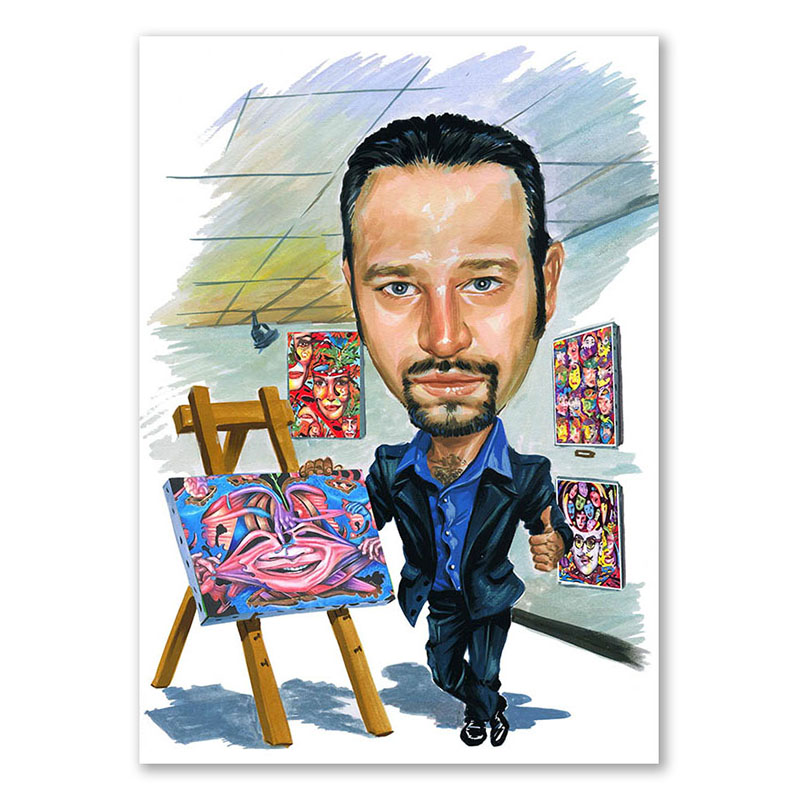 Bild von   erstellung karikatur kuenstlerjpg | Individuelle 🎁 persönliche 🎁 personalisierte Geschenke bedruckt ▪ bestickt ▪ graviert