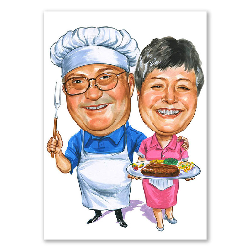 Bild von   erstellung karikatur koeche aujpg | Individuelle 🎁 persönliche 🎁 personalisierte Geschenke bedruckt ▪ bestickt ▪ graviert