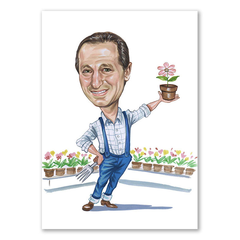 Bild von   erstellung karikatur gaertnerjpg | Individuelle 🎁 persönliche 🎁 personalisierte Geschenke bedruckt ▪ bestickt ▪ graviert