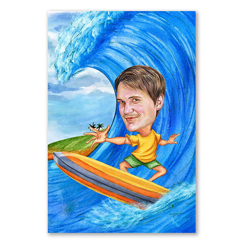 Bild von   erstellung karikatur laeuferinjpg | Individuelle 🎁 persönliche 🎁 personalisierte Geschenke bedruckt ▪ bestickt ▪ graviert