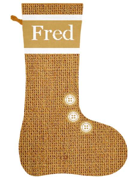 Bild von   weihnachtsstrumpf sackleinenjpg | Individuelle 🎁 persönliche 🎁 personalisierte Geschenke bedruckt ▪ bestickt ▪ graviert