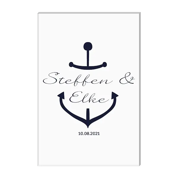 Bild von   maritimes schild zur hochzeitjpg | Individuelle 🎁 persönliche 🎁 personalisierte Geschenke bedruckt ▪ bestickt ▪ graviert