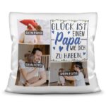 Bild von   kissen fuer papa fotocollagejpg | Individuelle 🎁 persönliche 🎁 personalisierte Geschenke bedruckt ▪ bestickt ▪ graviert