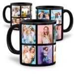Bild von   schwarze tasse mit fotocollagejpg | Individuelle 🎁 persönliche 🎁 personalisierte Geschenke bedruckt ▪ bestickt ▪ graviert