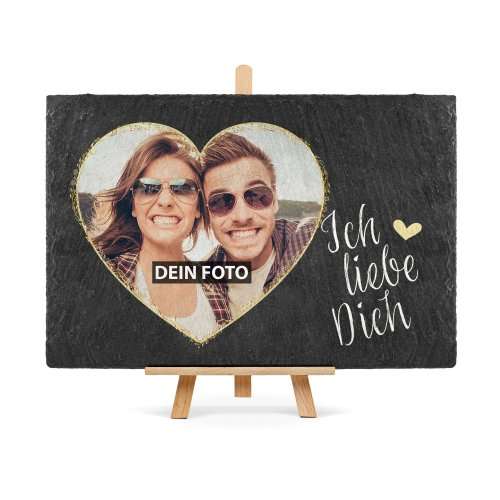 Bild von   schiefersteinplatte mit fotojpg | Individuelle 🎁 persönliche 🎁 personalisierte Geschenke bedruckt ▪ bestickt ▪ graviert