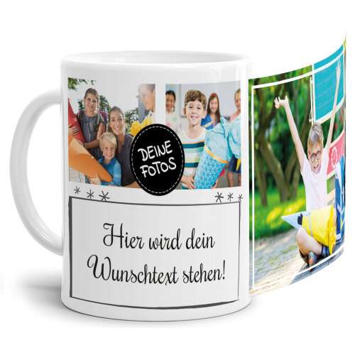 Bild von   tasse mit fotocollage und wunsjpg | Individuelle 🎁 persönliche 🎁 personalisierte Geschenke bedruckt ▪ bestickt ▪ graviert