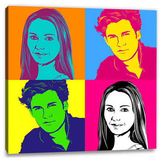Bild von   pop art  warhol pure  wujpg | Individuelle 🎁 persönliche 🎁 personalisierte Geschenke bedruckt ▪ bestickt ▪ graviert