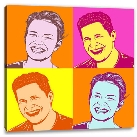 Bild von   pop art  warhol pure  wujpg | Individuelle 🎁 persönliche 🎁 personalisierte Geschenke bedruckt ▪ bestickt ▪ graviert