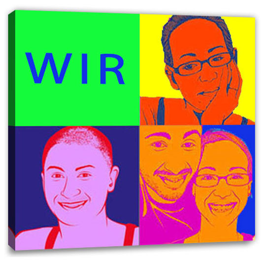 Bild von   pop art  warhol pure  wujpg | Individuelle 🎁 persönliche 🎁 personalisierte Geschenke bedruckt ▪ bestickt ▪ graviert
