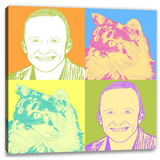 Bild von   pop art  warhol pure  wujpg | Individuelle 🎁 persönliche 🎁 personalisierte Geschenke bedruckt ▪ bestickt ▪ graviert