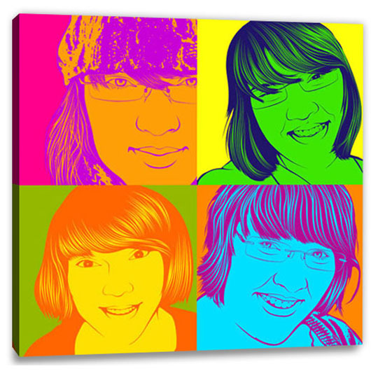 Bild von   pop art  warhol pure  wujpg | Individuelle 🎁 persönliche 🎁 personalisierte Geschenke bedruckt ▪ bestickt ▪ graviert