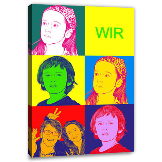 Bild von   pop art  warhol pure  wujpg | Individuelle 🎁 persönliche 🎁 personalisierte Geschenke bedruckt ▪ bestickt ▪ graviert
