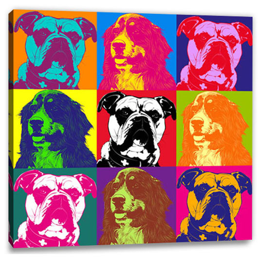 Bild von   pop art  warhol pure  wujpg | Individuelle 🎁 persönliche 🎁 personalisierte Geschenke bedruckt ▪ bestickt ▪ graviert