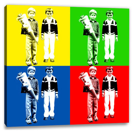 Bild von   pop art  warhol plus  wljpg | Individuelle 🎁 persönliche 🎁 personalisierte Geschenke bedruckt ▪ bestickt ▪ graviert