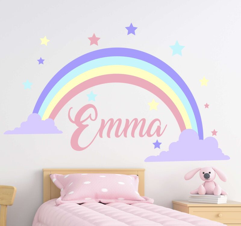 Bild von   regenbogen anpassbarer name wajpg | Individuelle 🎁 persönliche 🎁 personalisierte Geschenke bedruckt ▪ bestickt ▪ graviert