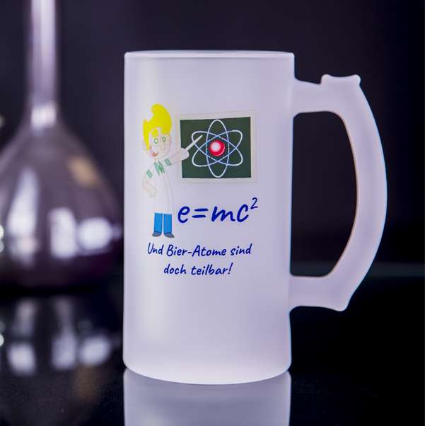 Bild von   satinierter glaskrugjpg | Individuelle 🎁 persönliche 🎁 personalisierte Geschenke bedruckt ▪ bestickt ▪ graviert