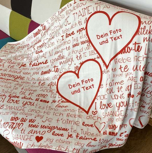 Bild von   kuscheldeckejpg | Individuelle 🎁 persönliche 🎁 personalisierte Geschenke bedruckt ▪ bestickt ▪ graviert