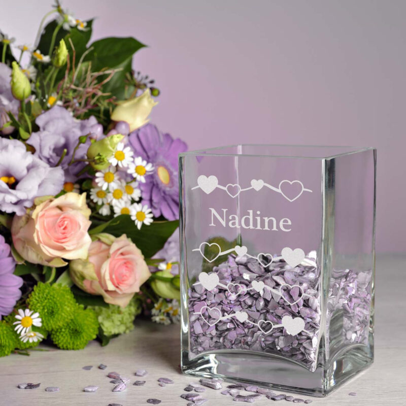 Bild von   kleine blumenvase vase mit perjpg | Individuelle 🎁 persönliche 🎁 personalisierte Geschenke bedruckt ▪ bestickt ▪ graviert