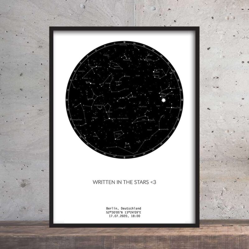 Bild von   sternenhimmel poster persoenjpg | Individuelle 🎁 persönliche 🎁 personalisierte Geschenke bedruckt ▪ bestickt ▪ graviert