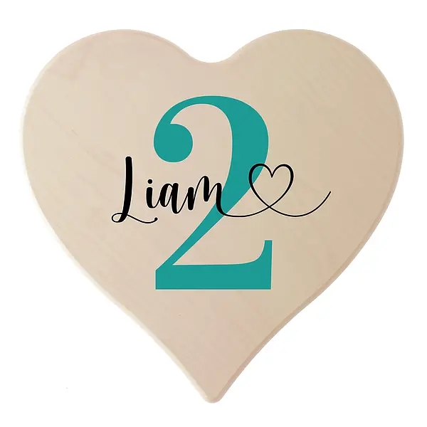 Bild von   holzherz zum geburtstag mit najpg | Individuelle 🎁 persönliche 🎁 personalisierte Geschenke bedruckt ▪ bestickt ▪ graviert