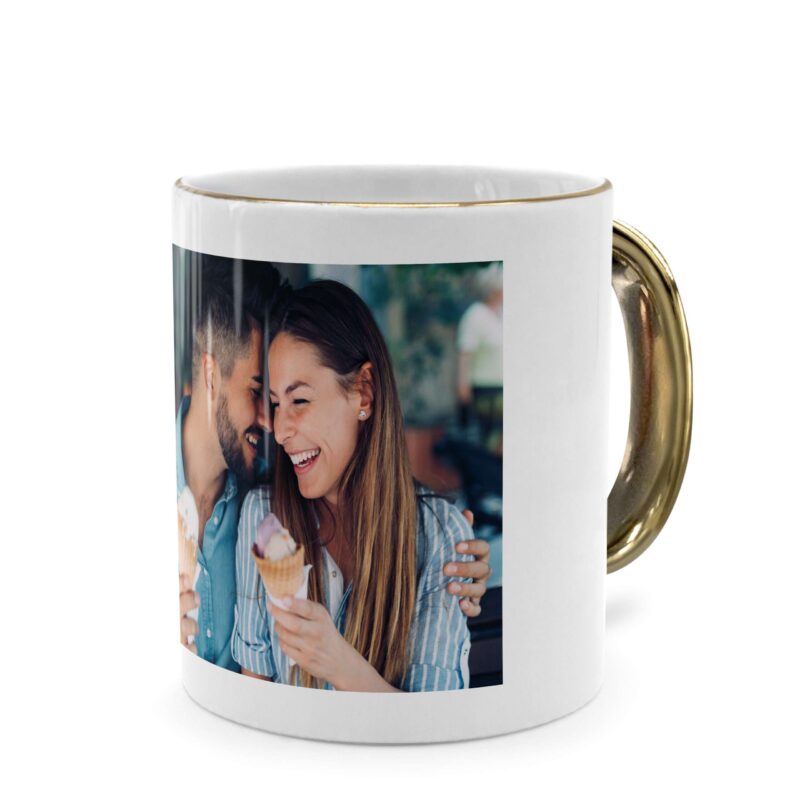 Bild von   fototasse goldener henkeljpg | Individuelle 🎁 persönliche 🎁 personalisierte Geschenke bedruckt ▪ bestickt ▪ graviert