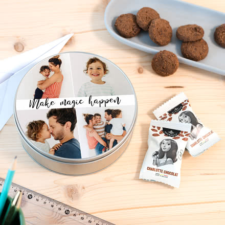 Bild von   runde keksdose mit generous kejpg | Individuelle 🎁 persönliche 🎁 personalisierte Geschenke bedruckt ▪ bestickt ▪ graviert