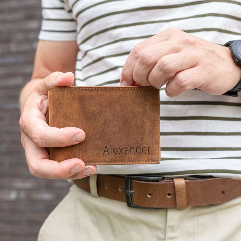 Bild von   leder portemonnaie mit guerteljpg | Individuelle 🎁 persönliche 🎁 personalisierte Geschenke bedruckt ▪ bestickt ▪ graviert