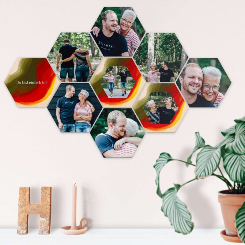 Bild von   fotokachel hexagon  stuecjpg | Individuelle 🎁 persönliche 🎁 personalisierte Geschenke bedruckt ▪ bestickt ▪ graviert
