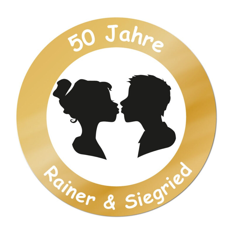 Bild von   schild zur goldenen hochzeitjpg | Individuelle 🎁 persönliche 🎁 personalisierte Geschenke bedruckt ▪ bestickt ▪ graviert
