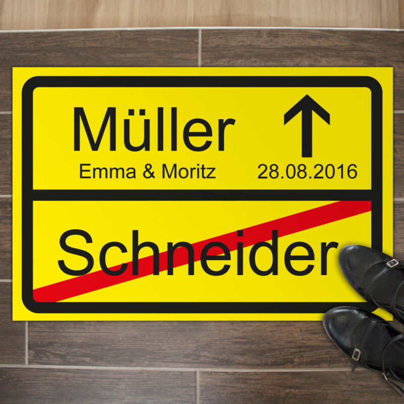 Bild von   ortsschild hochzeit personjpg | Individuelle 🎁 persönliche 🎁 personalisierte Geschenke bedruckt ▪ bestickt ▪ graviert