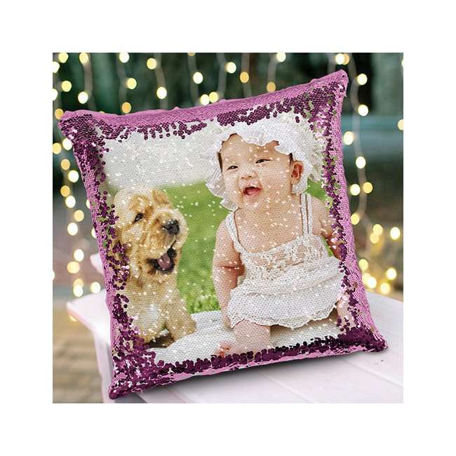 Bild von   fotokissen mit wendepaillettenjpg | Individuelle 🎁 persönliche 🎁 personalisierte Geschenke bedruckt ▪ bestickt ▪ graviert