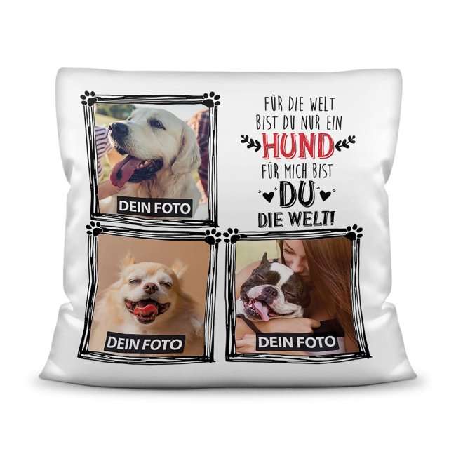 Bild von   hunde kissen du bist fuer mijpg | Individuelle 🎁 persönliche 🎁 personalisierte Geschenke bedruckt ▪ bestickt ▪ graviert