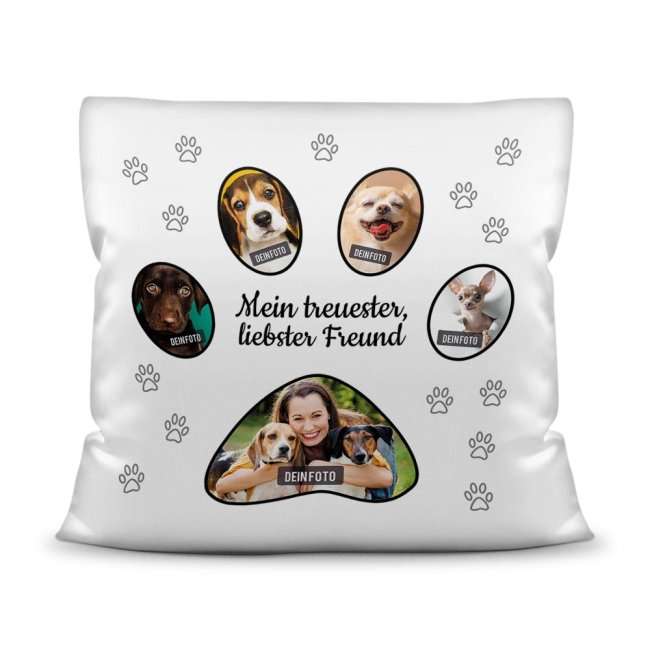 Bild von   hunde kissen mein treuesterjpg | Individuelle 🎁 persönliche 🎁 personalisierte Geschenke bedruckt ▪ bestickt ▪ graviert