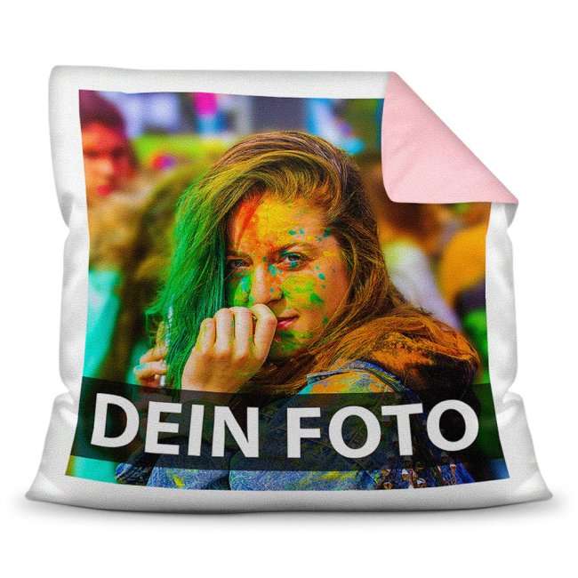 Bild von   fotokissen mit farbiger ruecksjpg | Individuelle 🎁 persönliche 🎁 personalisierte Geschenke bedruckt ▪ bestickt ▪ graviert