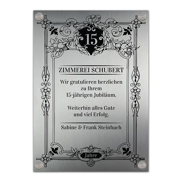 Bild von   jubilaeumsgeschenk edelstahlscjpg | Individuelle 🎁 persönliche 🎁 personalisierte Geschenke bedruckt ▪ bestickt ▪ graviert
