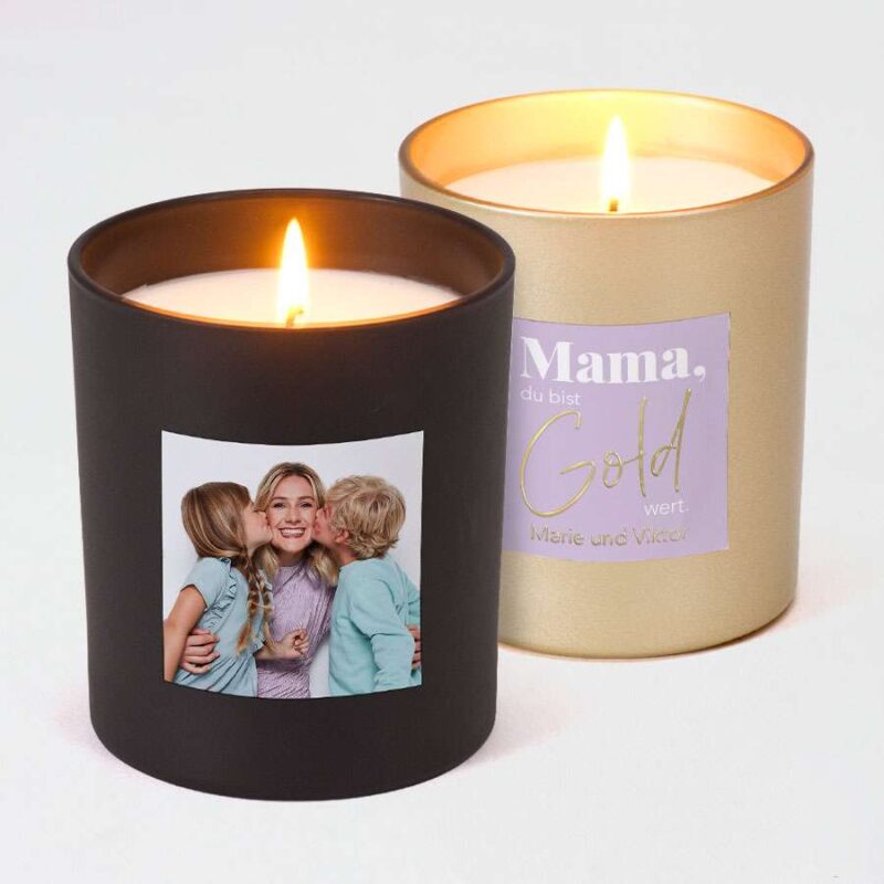 Bild von   duftkerzen set mit personalisijpg | Individuelle 🎁 persönliche 🎁 personalisierte Geschenke bedruckt ▪ bestickt ▪ graviert