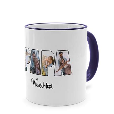 Bild von   bester papa tasse dunkelblaujpg | Individuelle 🎁 persönliche 🎁 personalisierte Geschenke bedruckt ▪ bestickt ▪ graviert