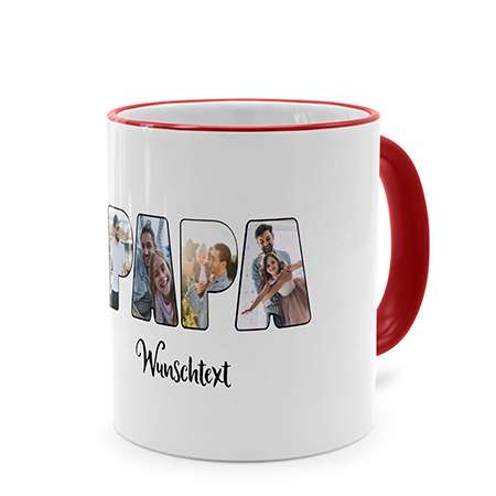 Bild von   bester papa tasse rot jpg | Individuelle 🎁 persönliche 🎁 personalisierte Geschenke bedruckt ▪ bestickt ▪ graviert