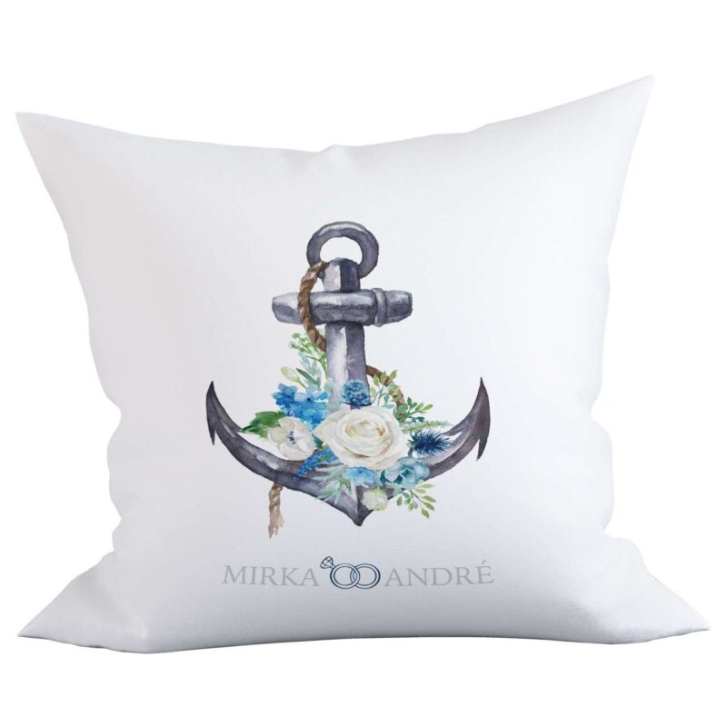Bild von   hochzeitskissen anker der liebjpg | Individuelle 🎁 persönliche 🎁 personalisierte Geschenke bedruckt ▪ bestickt ▪ graviert