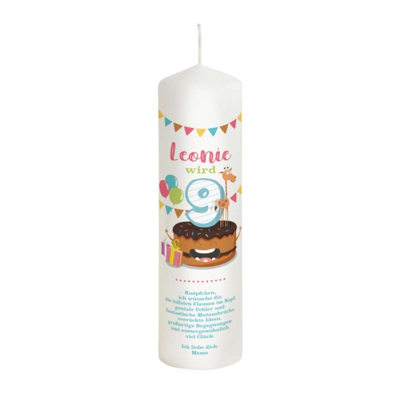 Bild von   geburtstagskerze fuer kinder mjpg | Individuelle 🎁 persönliche 🎁 personalisierte Geschenke bedruckt ▪ bestickt ▪ graviert