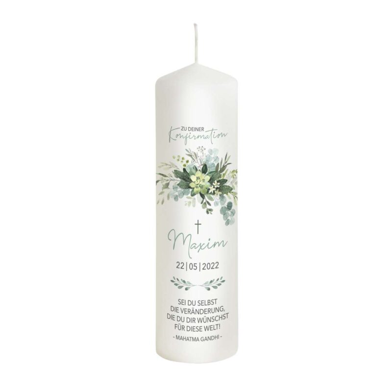 Bild von   konfirmationskerze junge maximjpg | Individuelle 🎁 persönliche 🎁 personalisierte Geschenke bedruckt ▪ bestickt ▪ graviert