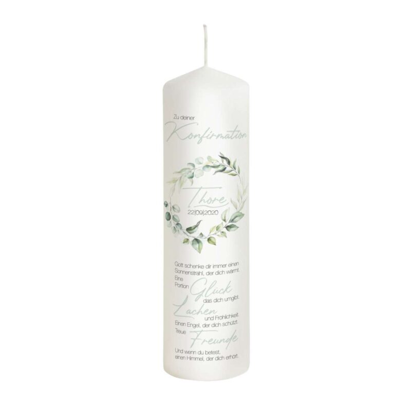 Bild von   konfirmationskerze fuer jungenjpg | Individuelle 🎁 persönliche 🎁 personalisierte Geschenke bedruckt ▪ bestickt ▪ graviert
