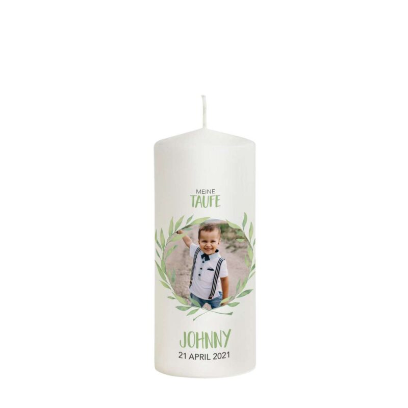 Bild von   patenkerze mit foto fuer jungejpg | Individuelle 🎁 persönliche 🎁 personalisierte Geschenke bedruckt ▪ bestickt ▪ graviert
