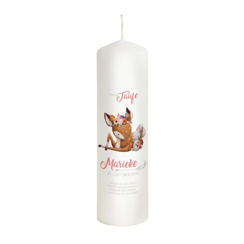 Bild von   taufkerze reh modell mariekjpg | Individuelle 🎁 persönliche 🎁 personalisierte Geschenke bedruckt ▪ bestickt ▪ graviert