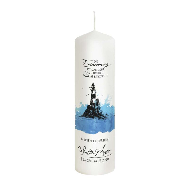 Bild von   trauerkerze leuchtturm  cmjpg | Individuelle 🎁 persönliche 🎁 personalisierte Geschenke bedruckt ▪ bestickt ▪ graviert