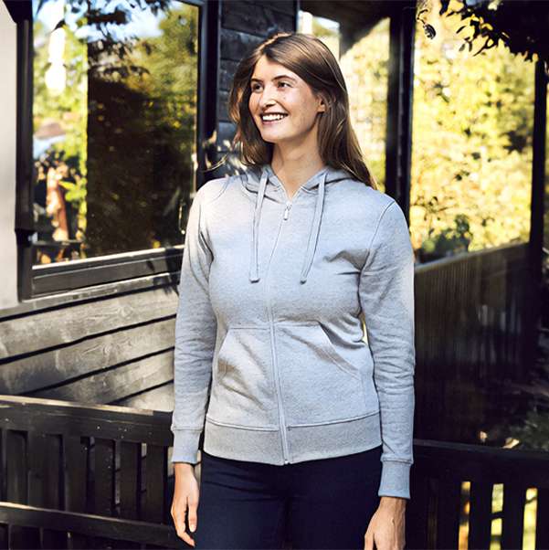 Bild von   fairtrade frauen kapuzenjackejpg | Individuelle 🎁 persönliche 🎁 personalisierte Geschenke bedruckt ▪ bestickt ▪ graviert