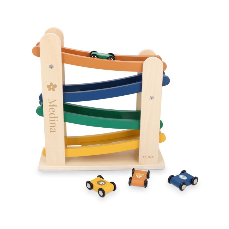 Bild von   trixie holz autorennbahn mit njpg | Individuelle 🎁 persönliche 🎁 personalisierte Geschenke bedruckt ▪ bestickt ▪ graviert